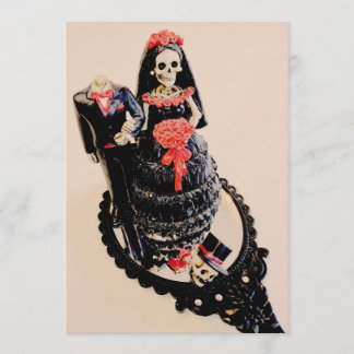 Gothisches Skelett Bräute kopfloses Bräutigam Save Save The Date