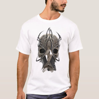 Gothisches Stammes-Schädel-Print-T-Shirt T-Shirt