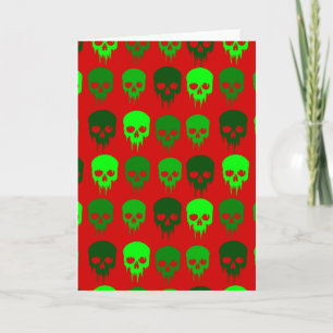 gothisches Weihnachts-Schädel-Skelett Einladung