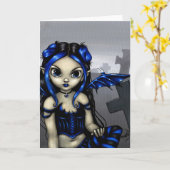 "Gothling #1" Gruß-Karte Karte (Gelbe Blume)