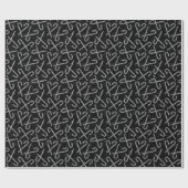 Gothmas Black and White Candy Cane Pattern Geschenkpapier (Flach)