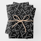 Gothmas Black and White Candy Cane Pattern Geschenkpapier Set (Beispiel)