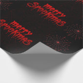 Gothmas Bold Red Script on Black Goth Christmas Geschenkpapier (Ecke)
