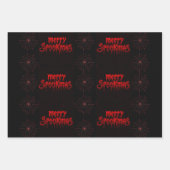 Gothmas Bold Red Script on Black Goth Christmas Geschenkpapier Set (Vorderseite)