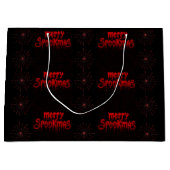 Gothmas Bold Red Script on Black Goth Christmas Große Geschenktüte (Vorderseite)