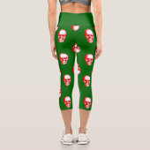 Gothmas hässliche Weihnachtskugel Gotheletts grün Capri Leggings (Rückseite)