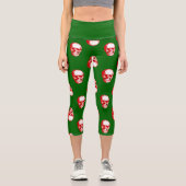 Gothmas hässliche Weihnachtskugel Gotheletts grün Capri Leggings (Vorderseite)