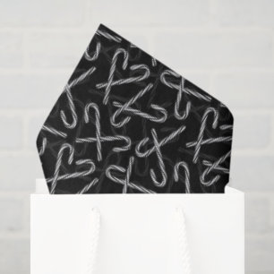 Gothmas Schwarz-Weiß-Zuckerstangen-Muster Seidenpapier