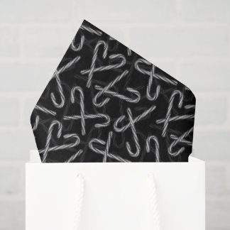 Gothmas Schwarz-Weiß-Zuckerstangen-Muster Seidenpapier