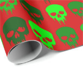 Gothmets Skelett Geschenkpapier (Rolleneckpunkt)