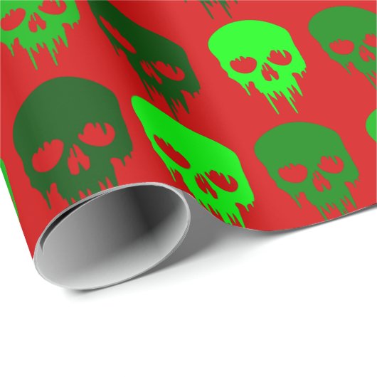 Gothmets Skelett Geschenkpapier (Rolleneckpunkt)