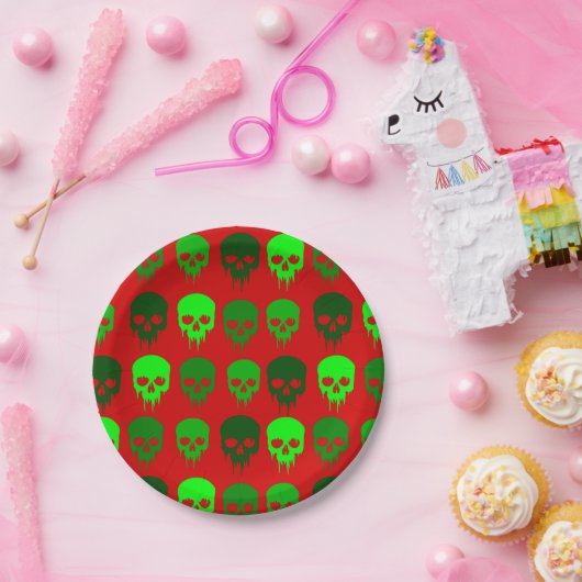 Gothmets Skelett Pappteller (Party)