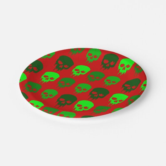 Gothmets Skelett Pappteller (Schrägansicht)