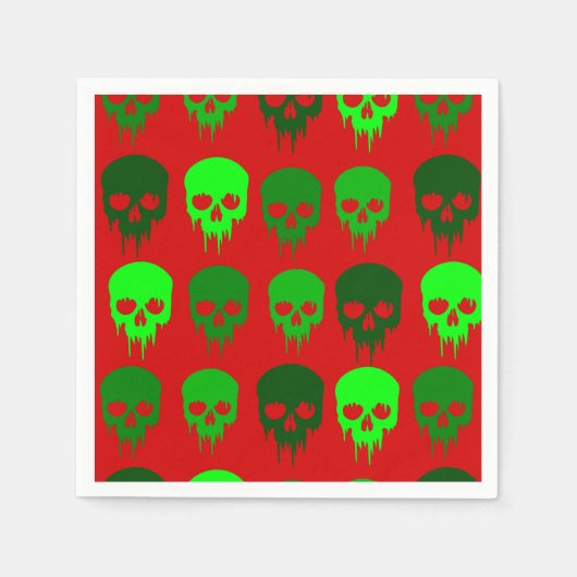 Gothmets Skelett Serviette (Vorderseite)