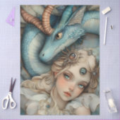 Gothological Mythological Nymph Fantasy Dragon & G Seidenpapier (Basteln)