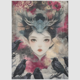 Gothological Mythological Nymph Fantasy Dragon Seidenpapier