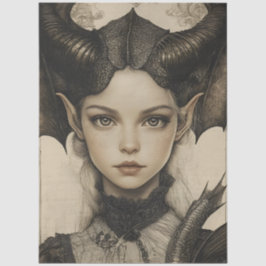 Gothological Mythological Nymph Fantasy Dragon Seidenpapier