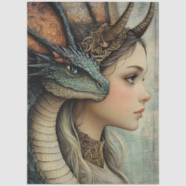 Gothological Mythological Nymph Fantasy Dragon Seidenpapier
