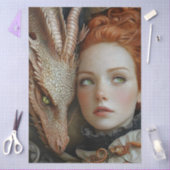 Gothological Mythological Nymph Fantasy Dragon Seidenpapier (Basteln)