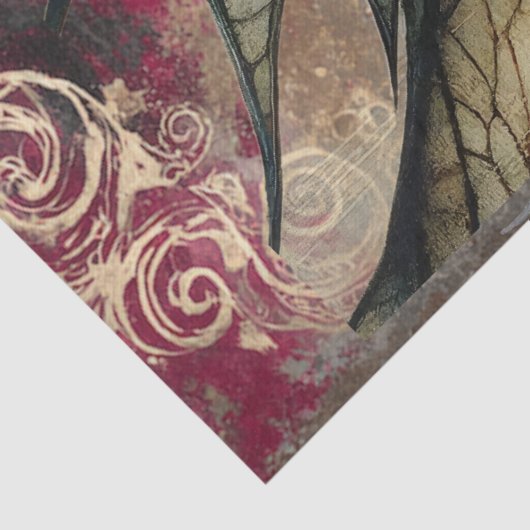 Gothological Mythological Nymph Fantasy Dragon Seidenpapier (Ausschnitt)