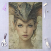 Gothological Mythological Nymph Fantasy Dragon Seidenpapier (Basteln)