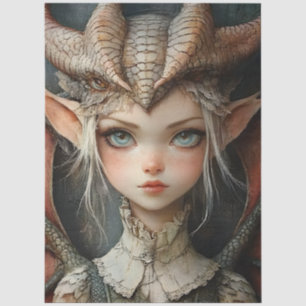 Gothological Mythological Nymph Fantasy Dragon Seidenpapier