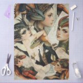 Gothology Nymph Fantasy Dragon Collage Seidenpapier (Basteln)