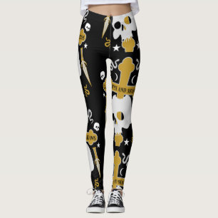 Goths Skull and Cross Wale Goth Day Leggings