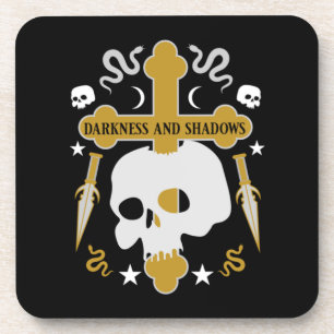 Goths Skull und Cross Getränkeuntersetzer