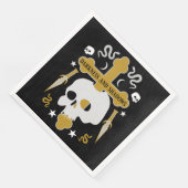 Goths Skull und Cross Gothic's Serviette (Ecke)
