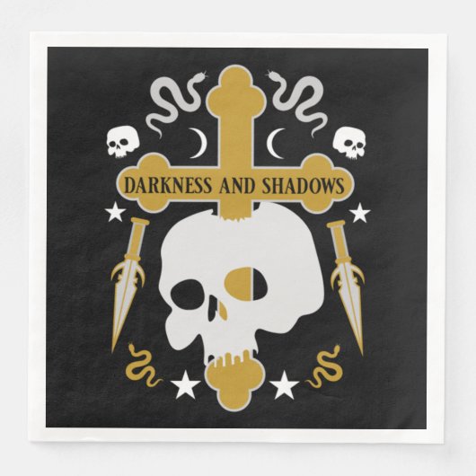 Goths Skull und Cross Gothic's Serviette (Vorderseite)