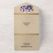 Gotik bis Tod Teil lila Brautpfauschick All In One Einladung (Außenbereich)