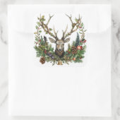 Gotik, Heide, Nordisch, Weihnachten oder Weihnacht Quadratischer Aufkleber (Tasche)