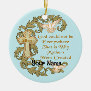 Gotisch Christliche Mama Keramik Ornament