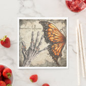 gotisch | Schmetterling | Skeletthand | VIKTORIANI Serviette (Beispiel)