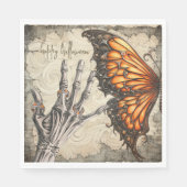 gotisch | Schmetterling | Skeletthand | VIKTORIANI Serviette (Vorderseite)