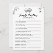 Gotische 20 Fragen zur Bride Game Card Einladung (Vorderseite)