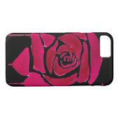 Gotische abstrakte Rose Aquarellkunst Case-Mate iPhone Hülle (Rückseite (Horizontal))