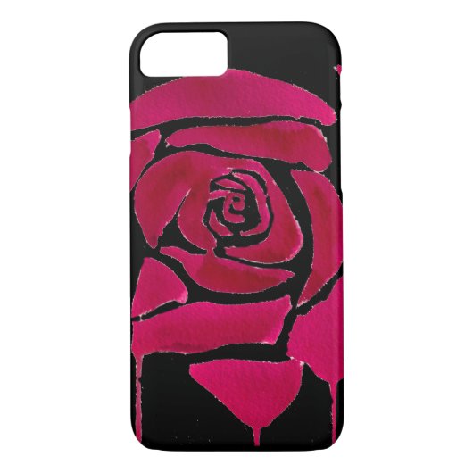 Gotische abstrakte Rose Aquarellkunst Case-Mate iPhone Hülle (Rückseite)