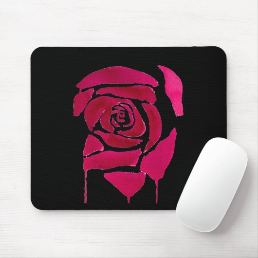 Gotische abstrakte Rose Aquarellkunst Mousepad (Mit Mouse)