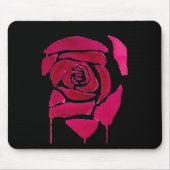Gotische abstrakte Rose Aquarellkunst Mousepad (Vorne)