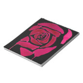 Gotische abstrakte Rose Aquarellkunst Notizblock (Rotiert)