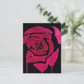 Gotische abstrakte Rose Aquarellkunst Postkarte (Stehend Vorderseite)