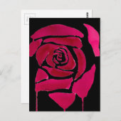 Gotische abstrakte Rose Aquarellkunst Postkarte (Vorne/Hinten)