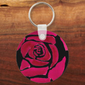 Gotische abstrakte Rose Aquarellkunst Schlüsselanhänger (Vorderseite)