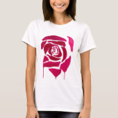 Gotische abstrakte Rose Aquarellkunst T-Shirt (Vorderseite)