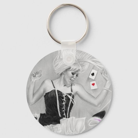 Gotische Alice im Wunderland FallingKeychain Schlüsselanhänger (Vorderseite)