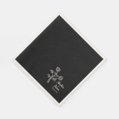 Gotische Aquarellfarben-Rose Serviette (Ecke)