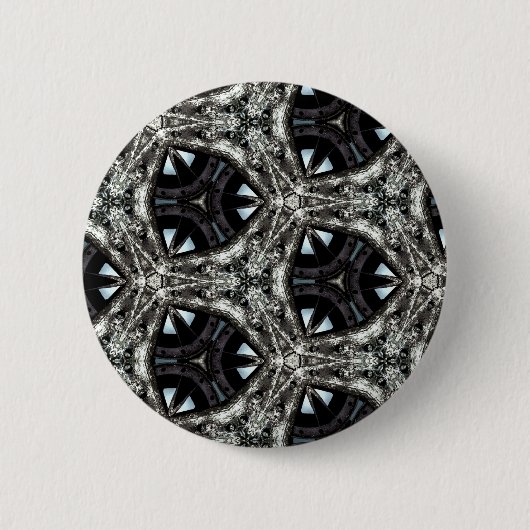 Gotische Architektur Kaleidoskop Button (Vorderseite)