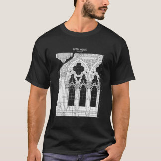 gotische Architektur Schematics Kathedrale Windows T-Shirt